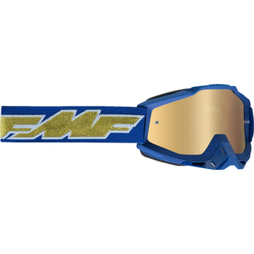 FMF PowerBomb Goggles - Rocket - Deep Navy - Gold Mirror F-50037-00010