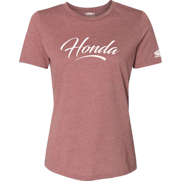 FACTORY EFFEX Women's Honda Script T-Shirt - Heather Mauve - Medium 27-87342