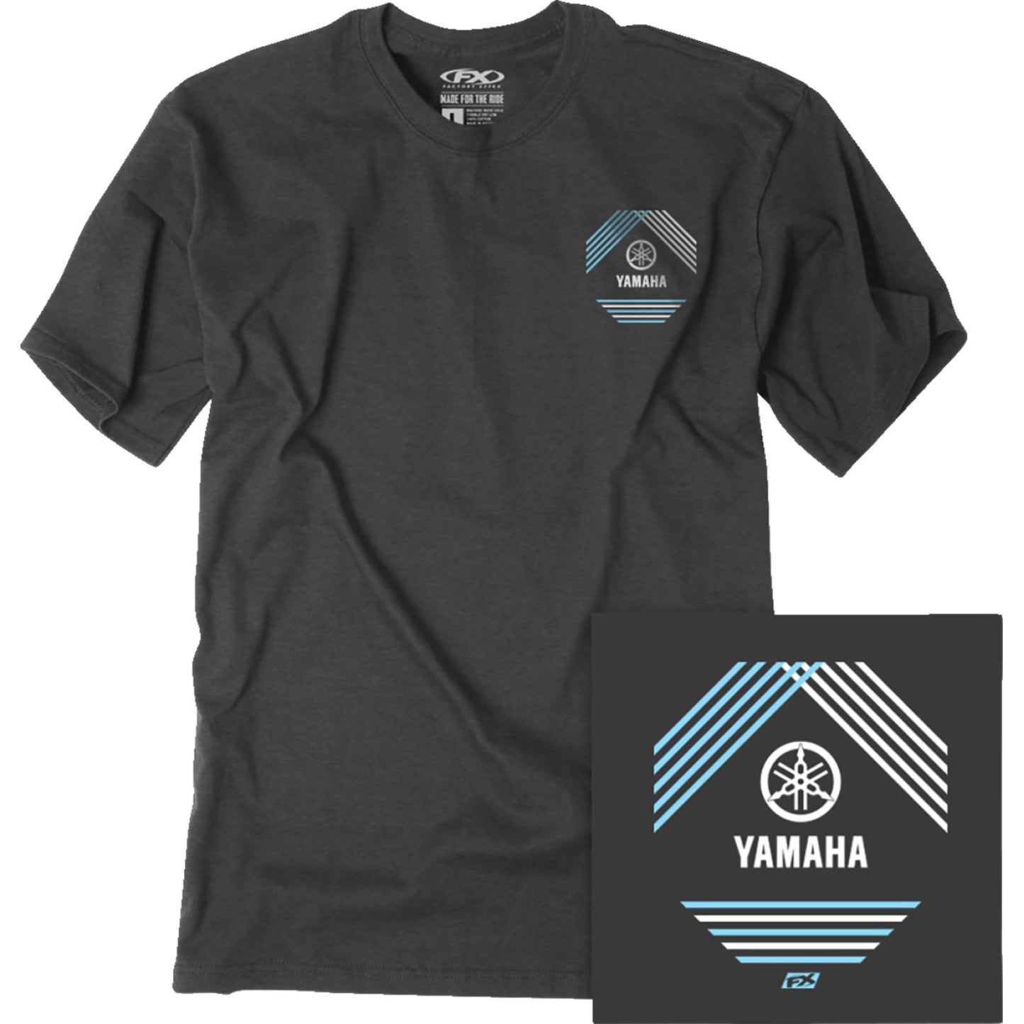 FACTORY EFFEX Yamaha Lined T-Shirt - Heather Charcoal - XL 27-87216