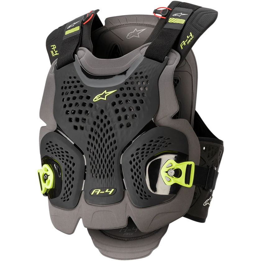 Alpinestars A-4 Max Chest Protector Black / Anth / Flo X-Large / 2X