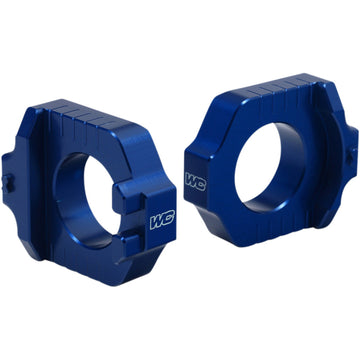 WORKS CONNECTION Elite Axle Block - Blue - Yamaha 17-265
