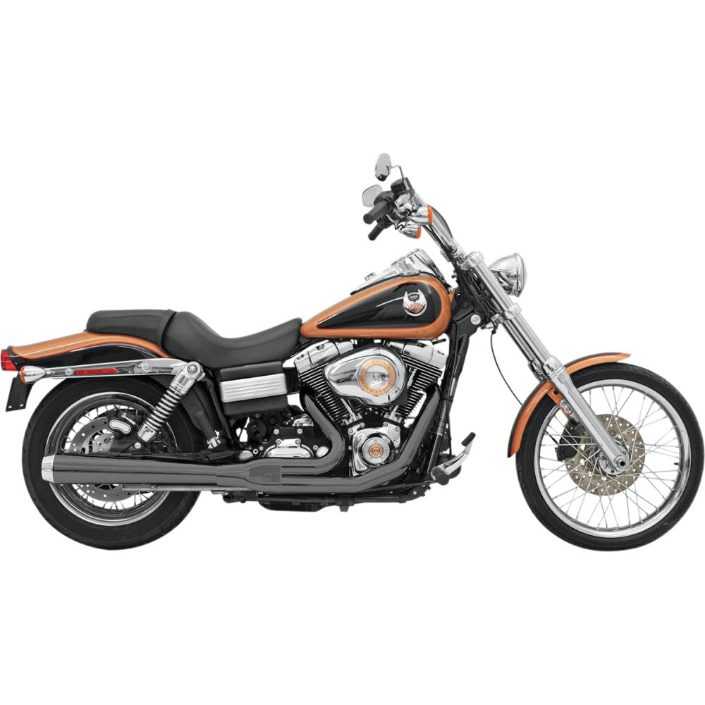 BASSANI XHAUST Road Rage Exhaust - Black - Long - '06-'17 FXD 13121J