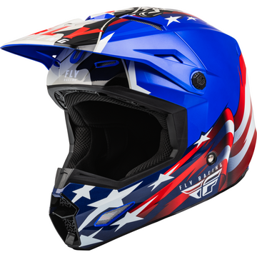 Fly Kinetic Youth Racing Patriot Helmet Red/White/Blue YM by WPS