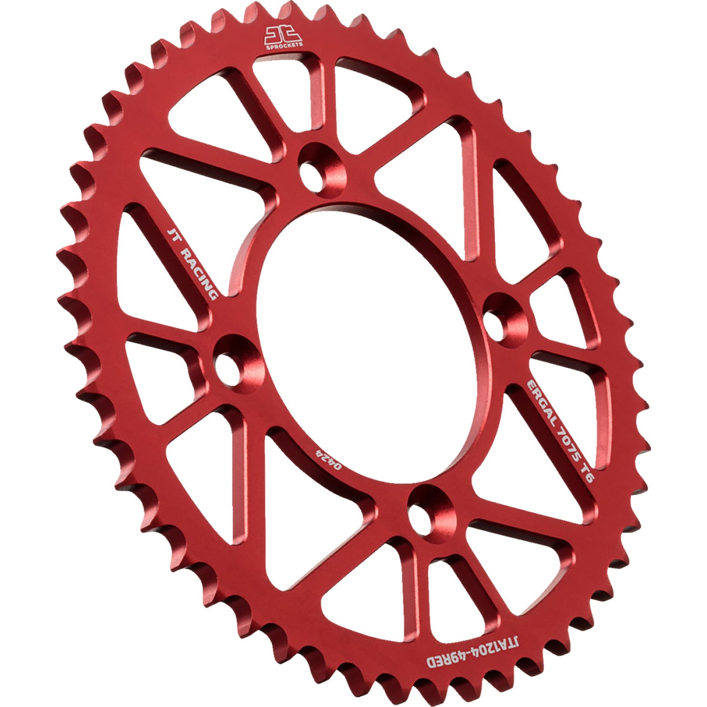 JT SPROCKETS Rear Sprocket - Aluminum - 49 Tooth - Red - CRF 125FB JTA1204.49RED by JT Rear Sprockets Aluminum/Alloy
