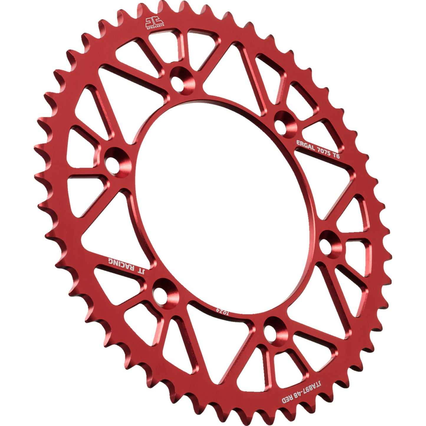 JT SPROCKETS Rear Sprocket - Aluminum - 48 Tooth - Red - Gas Gas/Husqvarna/Husaberg/KTM JTA897.48RED by JT Rear Sprockets Aluminum/Alloy