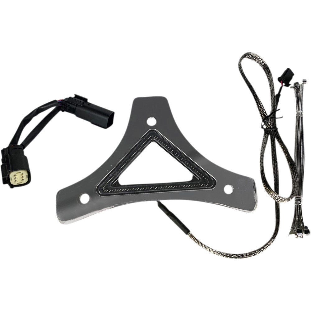 Custom Dynamics LED Backrest Light - Run/Brake - Chrome CD-BR-SS6-C