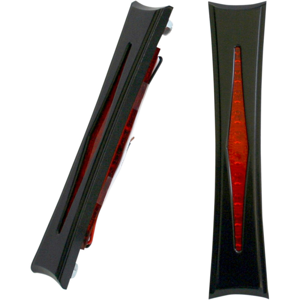 ACCUTRONIX Bag Lights - Diamond - Red Lens - Black BL01-IB