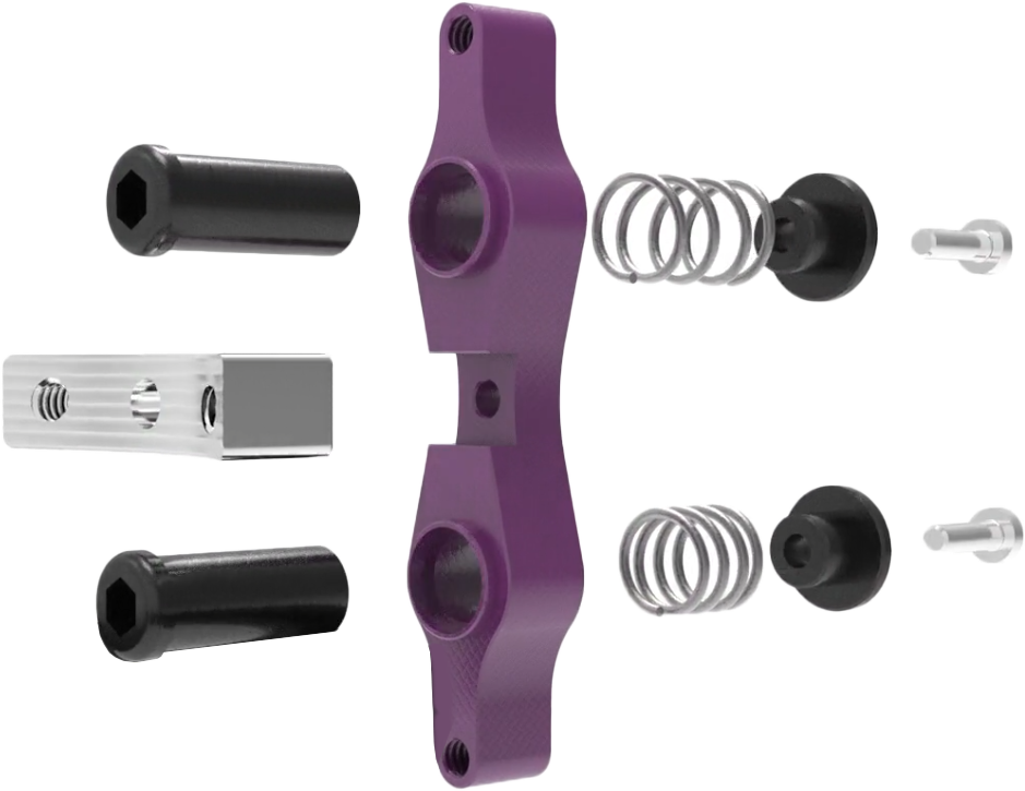 Tamer Double Button X Wing Purple