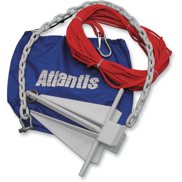 ATLANTIS Anchor with Bag/Rope/Chain - Jet Boat - Gray/Red - 6-1/2 lb A2388BL