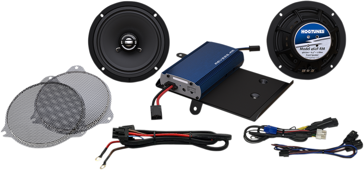 Hogtunes Front Speaker Kit - 225-Watt Amp G4 SG KIT-RM
