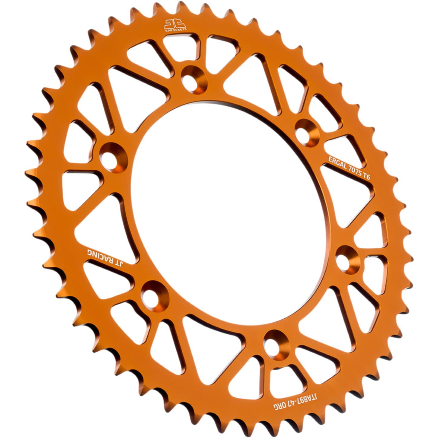 JT SPROCKETS Rear Sprocket - Orange - 47-Tooth JTA897.47ORG by JT Rear Sprockets Aluminum/Alloy