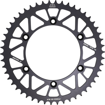 JT SPROCKETS Rear Sprocket - 520 - Black - 50 Tooth JTA822.50BLK by JT Rear Sprockets Aluminum/Alloy