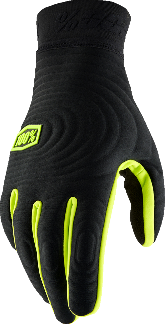 100% Brisker Xtreme Gloves - Black/Fluo Yellow - 2XL 10030-00005