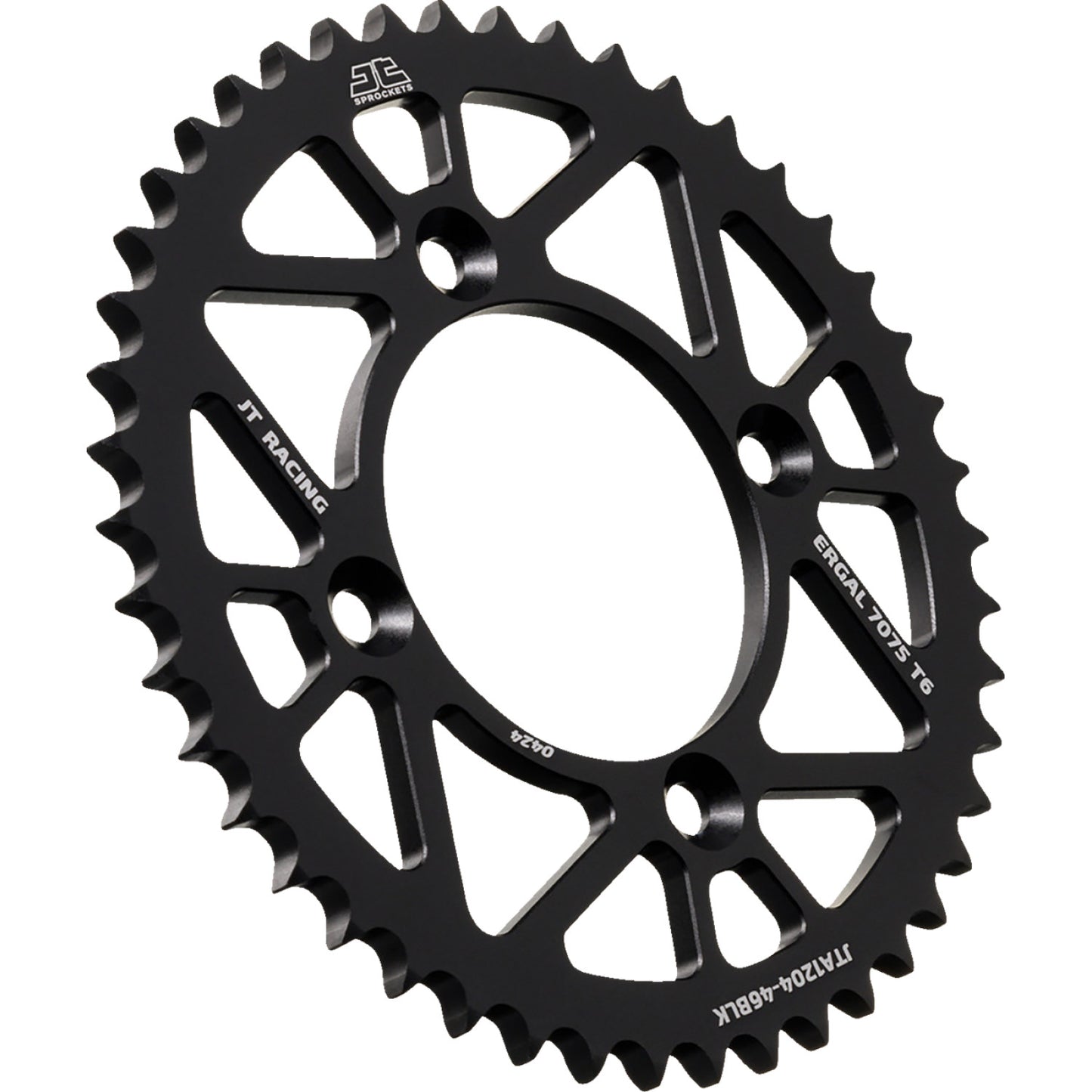 JT SPROCKETS Rear Sprocket - Aluminum - 46 Tooth - Black - CRF 125F JTA1204.46BLK by JT Rear Sprockets Aluminum/Alloy