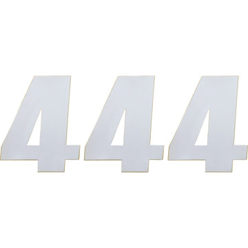 Moose Racing Race Number 4 - White - 6" 80104