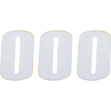 Moose Racing Race Number 0 - White - 4.5" 80000