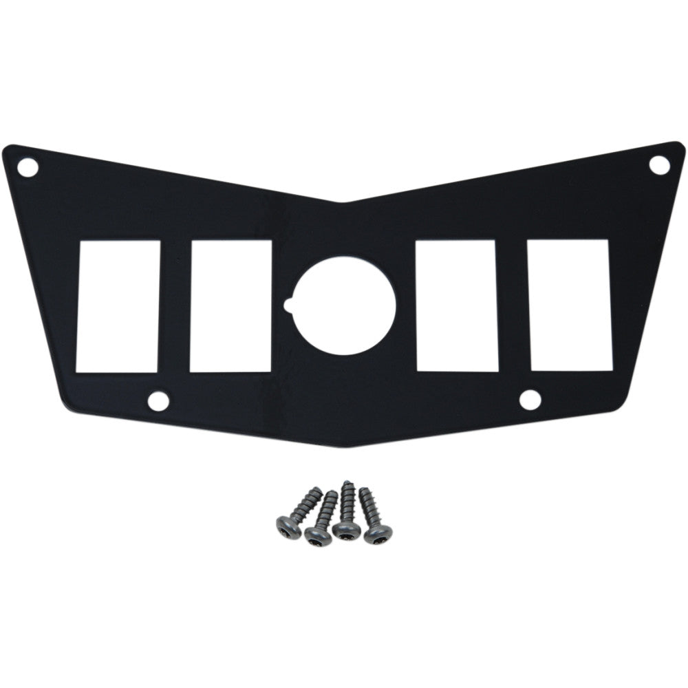 MOOSE OFFROAD Dash Plate - 4 Switch - Black 100-4390-PU