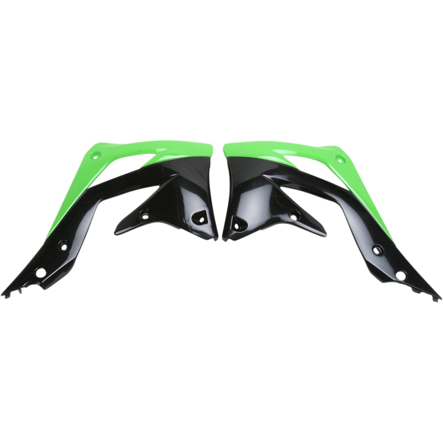 Acerbis Radiator Shrouds - Green/Black 2250431089