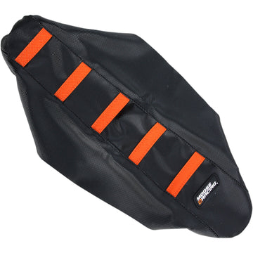 Moose Racing Ribbed Seat Cover - Black Cover/Orange Ribs - KTM KTM6509-336RT