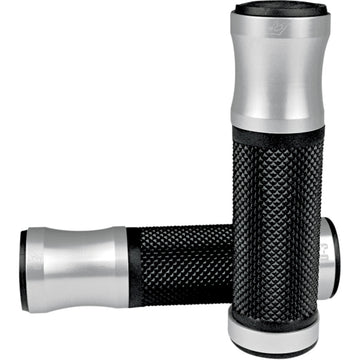 DRIVEN RACING 7/8" D3 Grips - Silver/Black D3SL