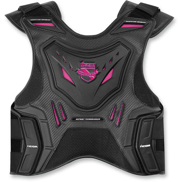 ICON Women's Field Armor Stryker* Vest - Black/Pink - L/XL 2701-0514