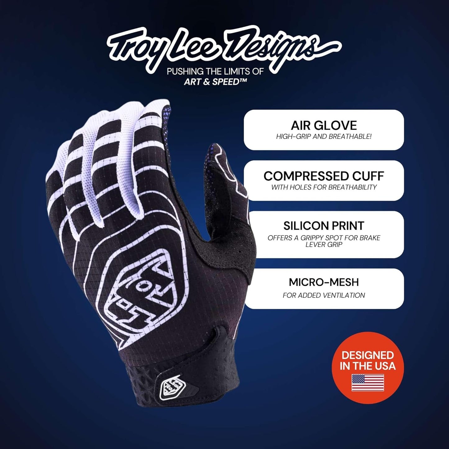 Troy Lee Designs Air Glove Black - Small