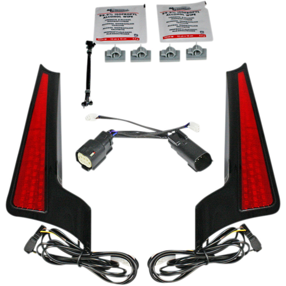 Custom Dynamics Fascia LED Light Panels - Black/Red CD-FASCIA-SS6RB