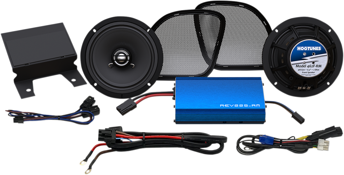 Hogtunes Front Speaker Kit - 225-Watt Amp G4 RG KIT-RM