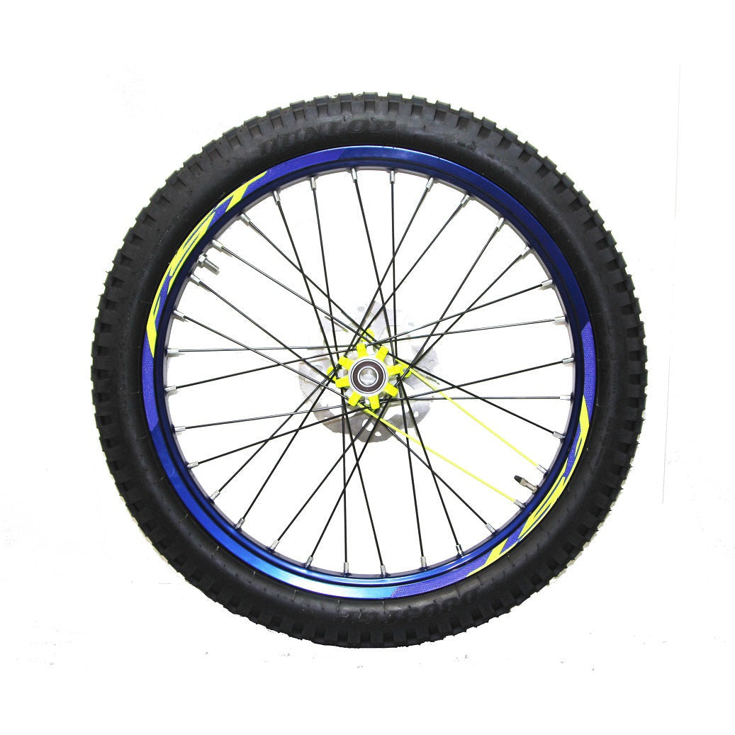 FRONT WHEEL TR. BLUE BRIGHT 19+YELLOW FLUOR HUB | Sherco