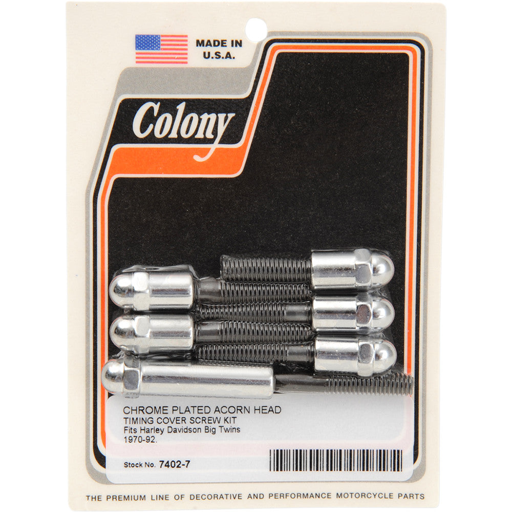 Colony Acorn Screw Kit - Cam Cover - '70-'99 Big Twin 7402-7