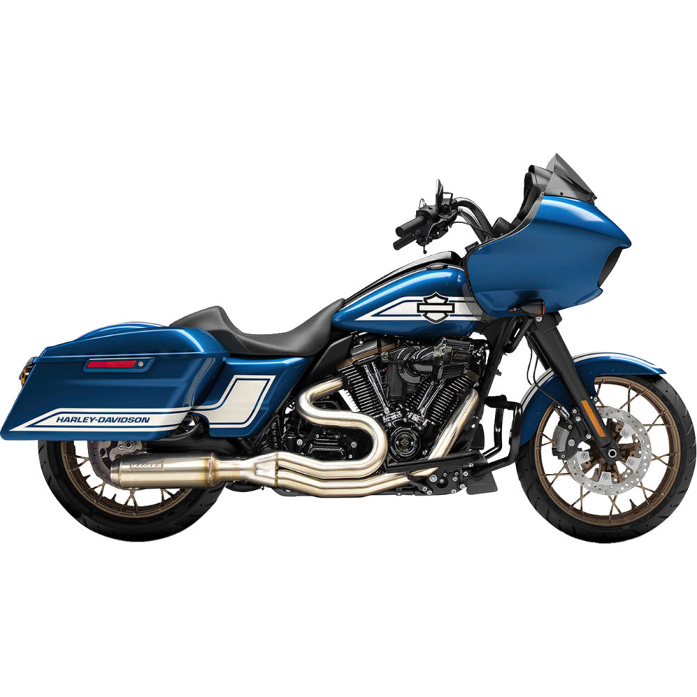 BASSANI XHAUST 2-into-1 Mid-Length Super Bike Exhaust System - Stainless Steel 1F98SS