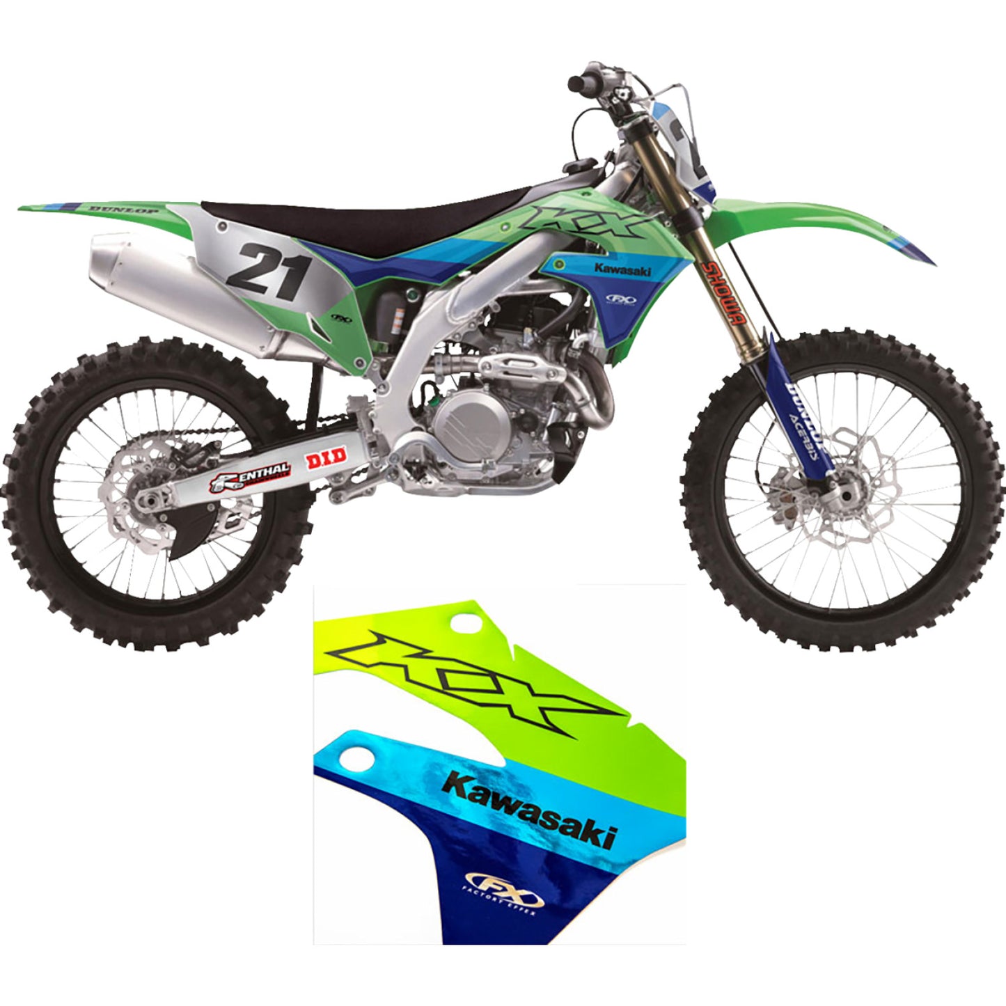 FACTORY EFFEX Graphic Kit - Chrome Series - Kawasaki - KX 250/450 27-51108