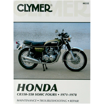 CLYMER Manual - Honda - 350-550cc SOHC Fours CM332