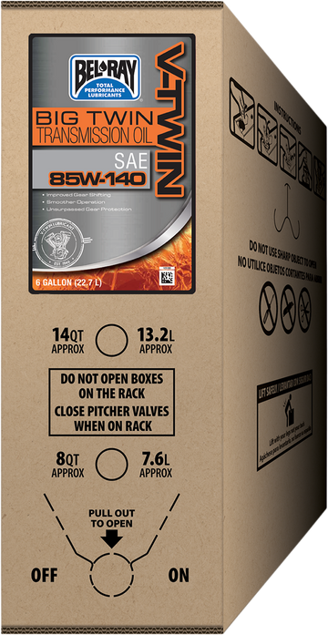 Bel-Ray Big Twin Transmission Oil - 6 U.S. gal. - Bag-In-Box 301828150033