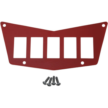 MOOSE OFFROAD Dash Plate - 5 Switch - Red 100-4383-PU