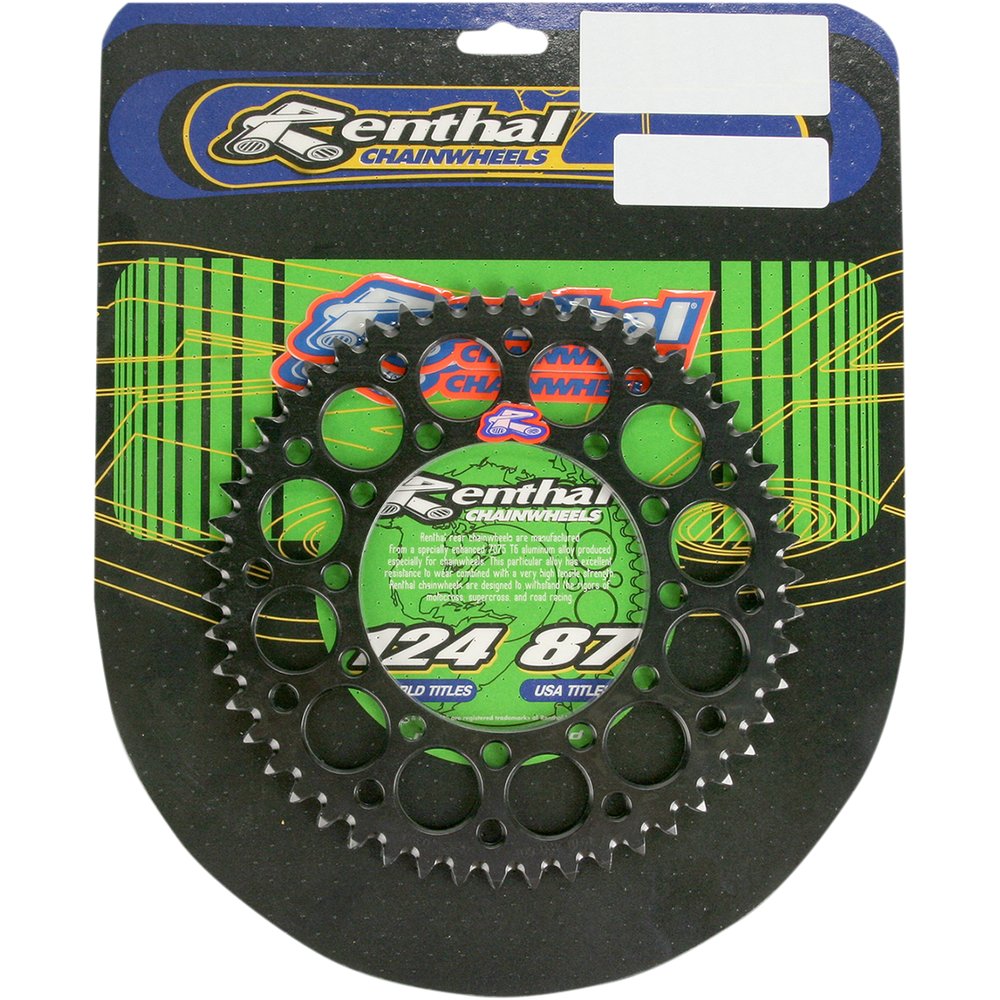 Renthal Sprocket - Kawasaki - Black - 52 Tooth 191U-420-52GEBK