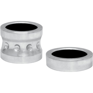 Covingtons Axle Spacers - Dimpled - Chrome - with ABS - Pair C0015-C