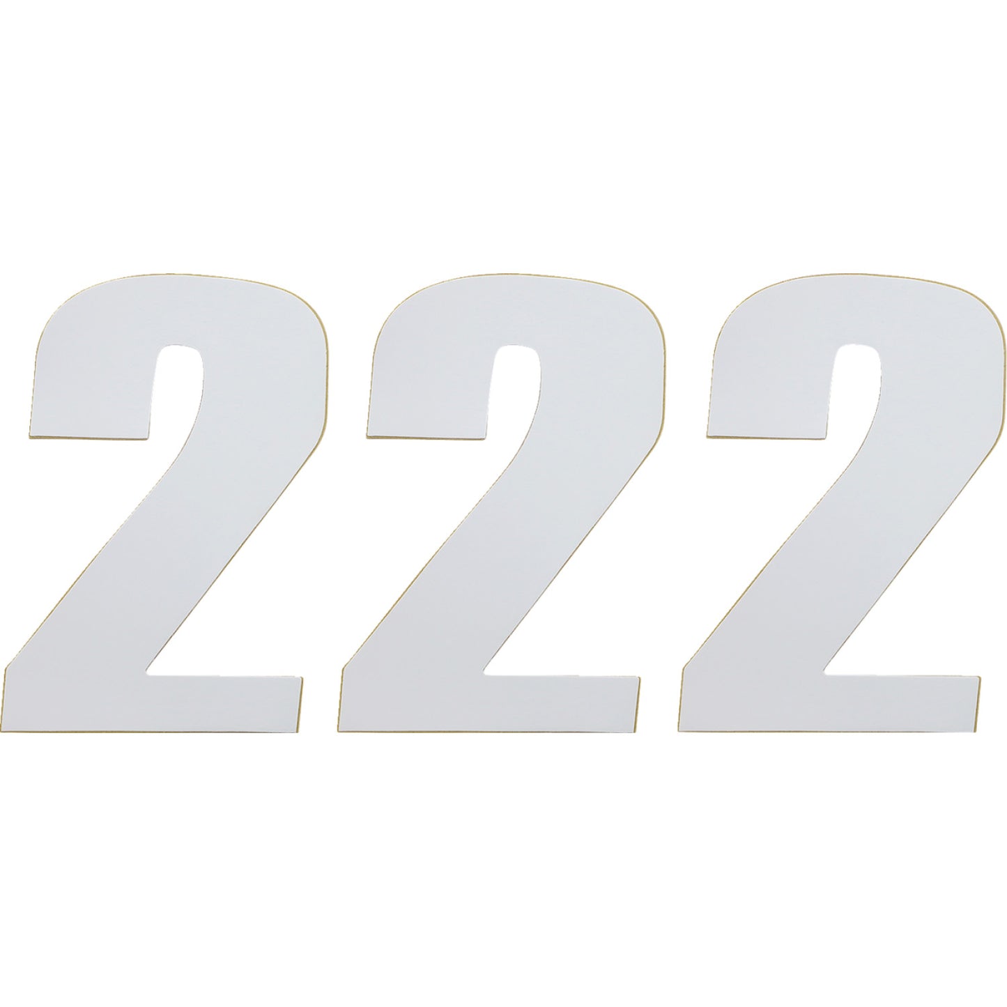 Moose Racing Race Number 2 - White - 6" 80102