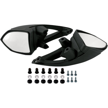 Kimpex Mirror - Side View - Pentagon - Black - Pair 284011