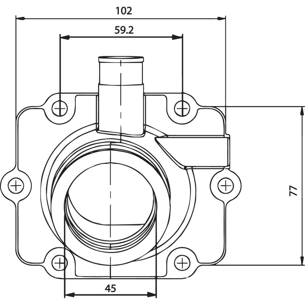 Kimpex Carburetor Mounting Flange - Polaris 301732