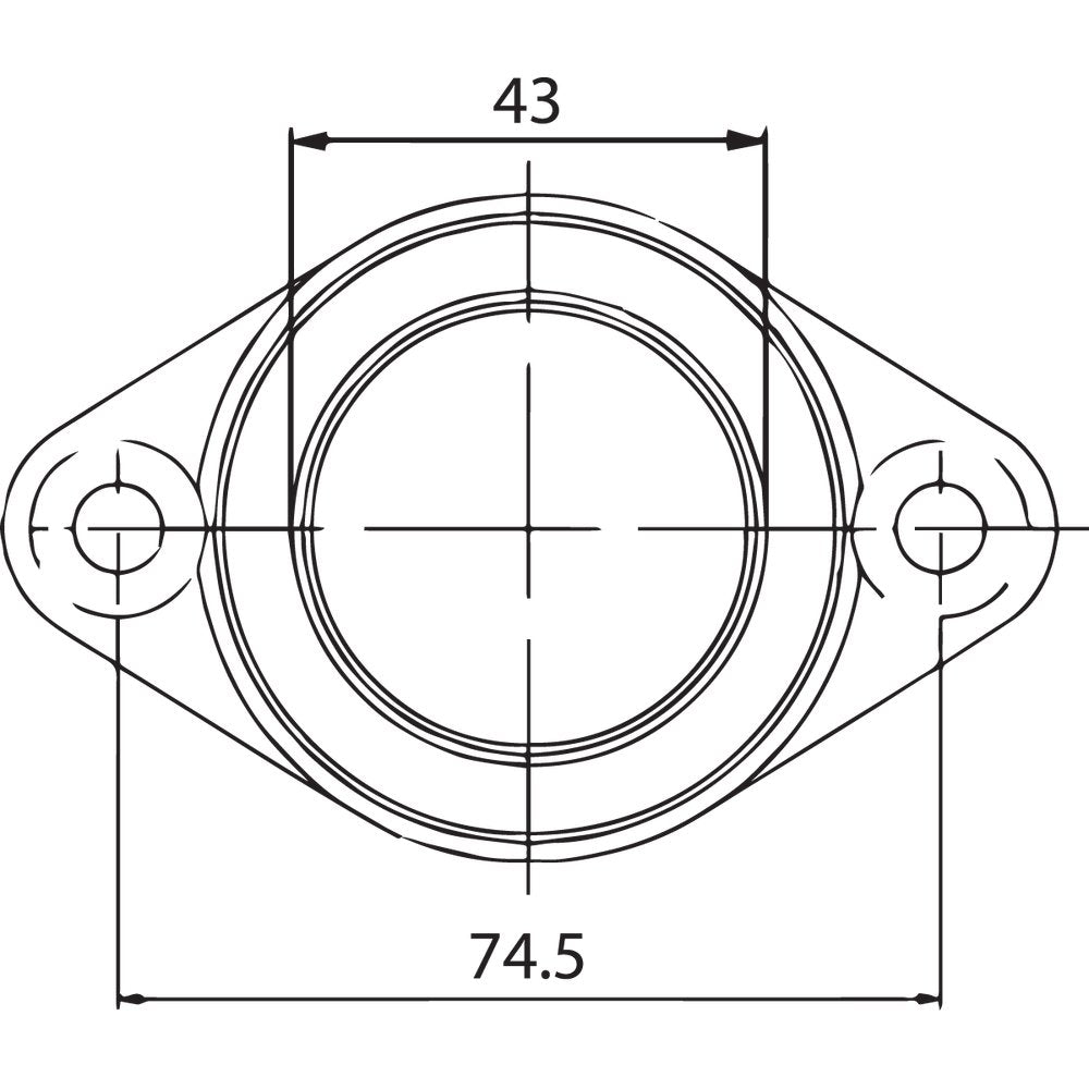 Kimpex Carburetor Mounting Flange - Arctic Cat/John Deere/Kawasaki/Moto-Ski/Ski-Doo/Yamaha 301714