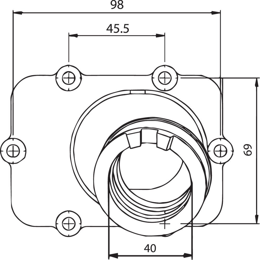 Kimpex Carburetor Mounting Flange - Ski-Doo 104599