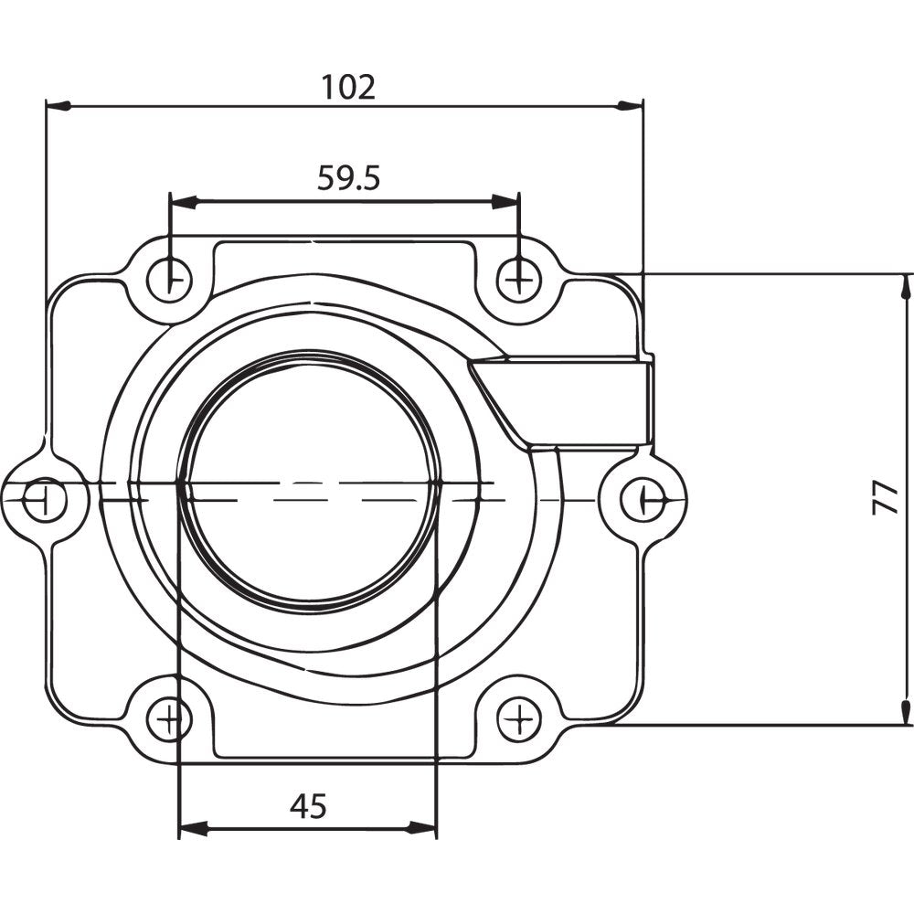 Kimpex Carburetor Mounting Flange - Polaris 104605