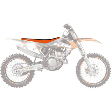 Blackbird Racing Double Grip 3 Seat Cover - Black/Orange - SXF 1524H