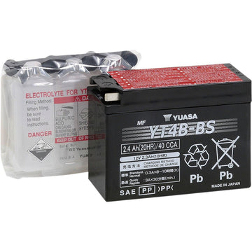 Yuasa AGM Battery - YT4B-BS - .12 L YUAM62T4B