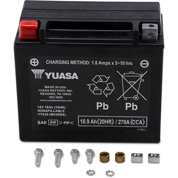Yuasa AGM Battery - YTX20 YUAM42RBS