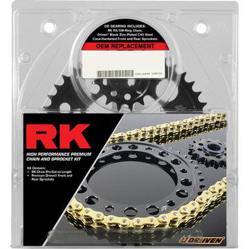 RK Chain and Sprocket Kit - OEM Replacement - Natural - Yamaha YZF-R3 '15-'23 4037-150EX