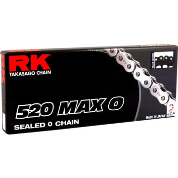 RK 520 Max O - Drive Chain - 120 Links - Black/Chrome 520MAXO-120-BC
