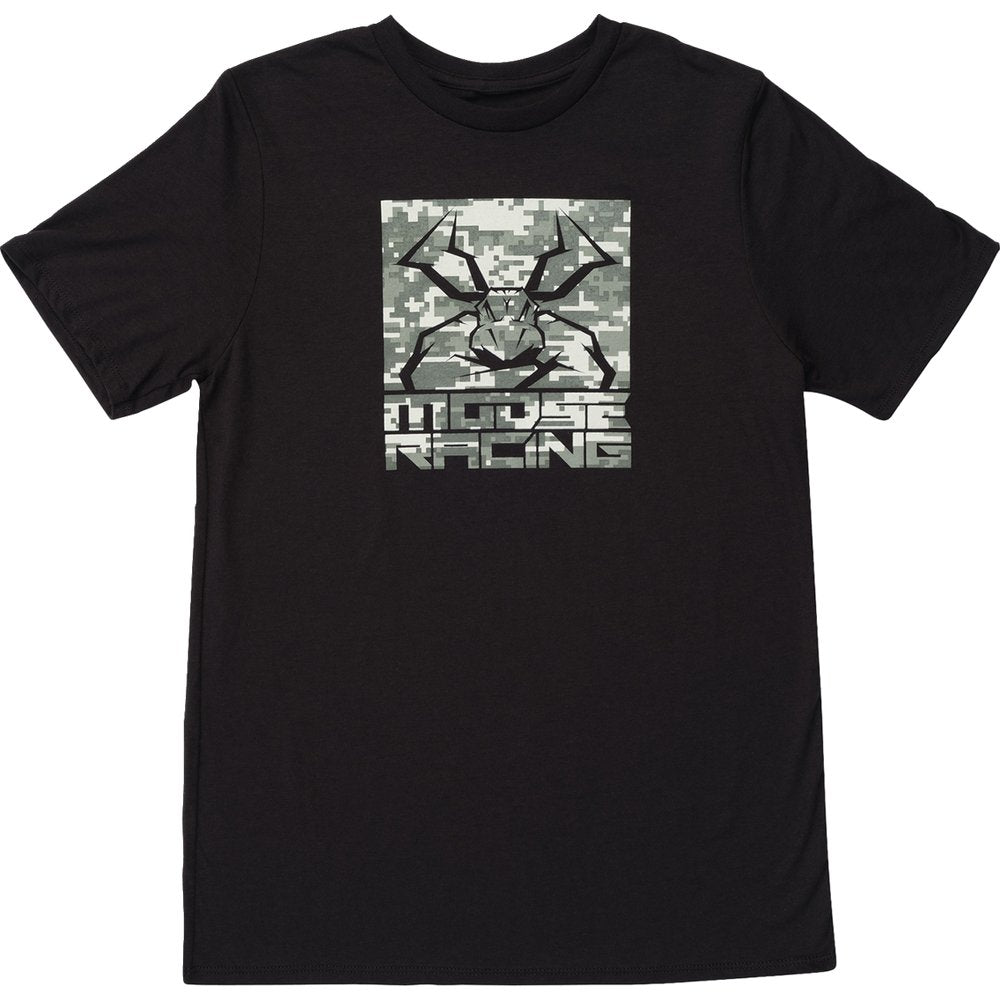 Moose Offroad Youth Agroid T-Shirt - Camo Black - Small 3032-3817