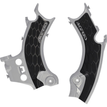 Acerbis X-Grip Frame Guards - Black/Silver - CRF450R 2986181015